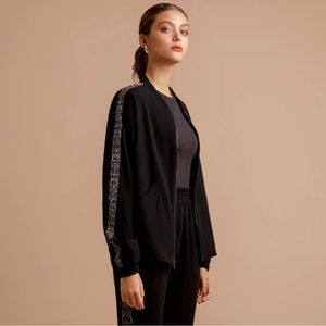 Women’s Talar Nina Black EMBROIDERED YERAZ BOMBER JACKET Small